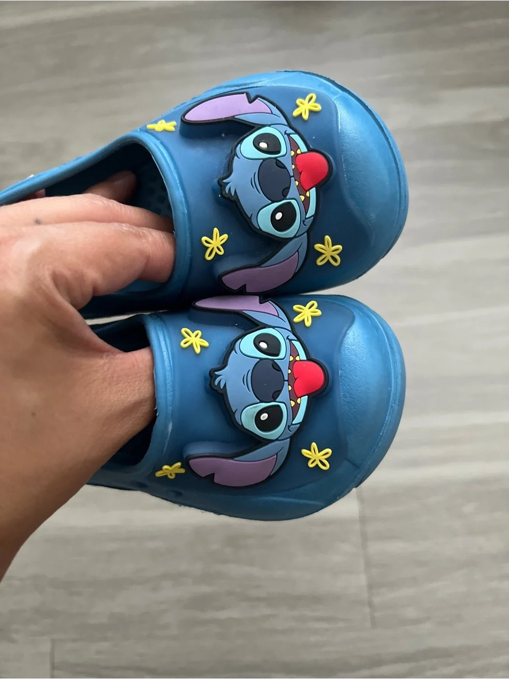 Disney Lilo & Stitch Kids Light Up Blue Clogs Shoes Size 5/6
